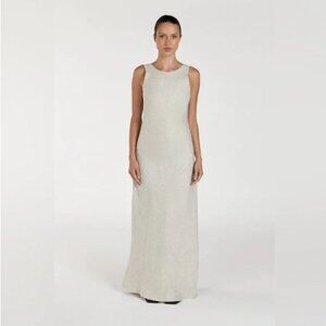 NWT DISSH Lyra Natural Linen Midi Dress